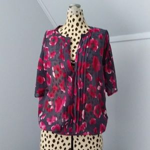 Romantic Floral Banana Republic Blouse